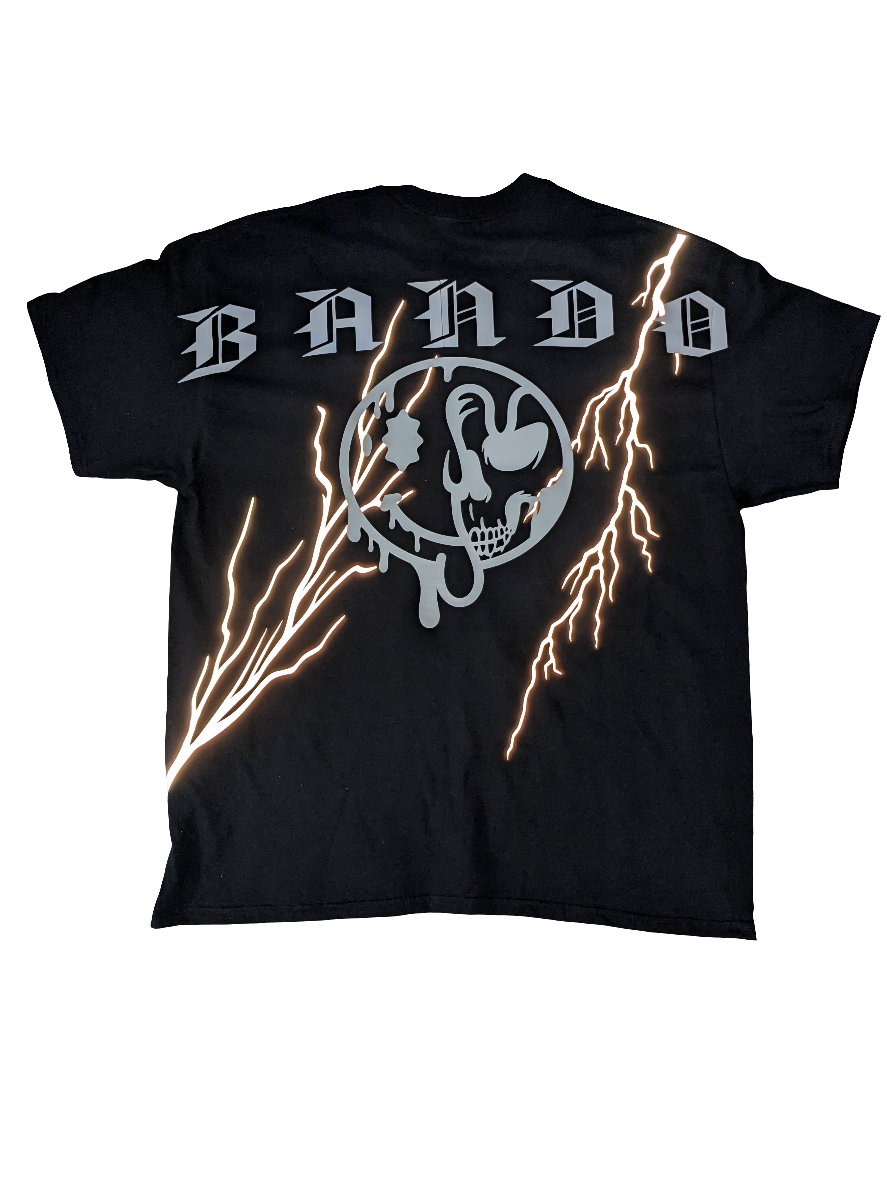 (Pre-Order 4 Weeks) "Static" Lightning Bando Black Tee