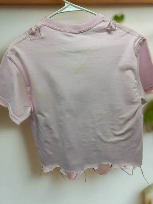 "Different Prospectives" Distressed Crop Top BandoClub
