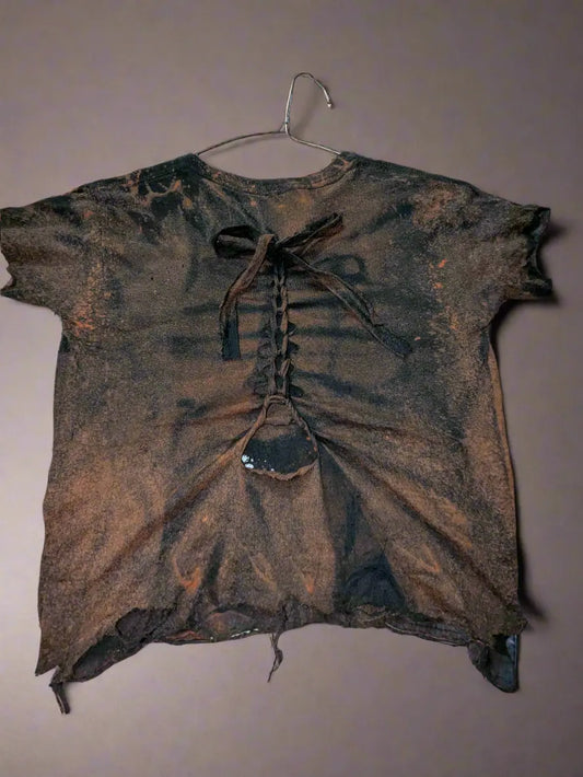 "Shroom Goddess" Distress Crop Top BandoClub