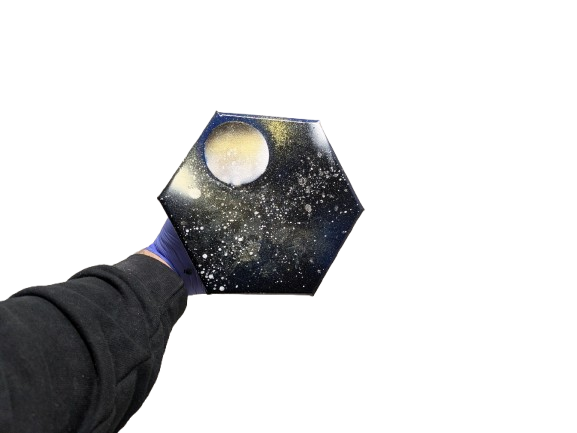 1 Of 8 Hexagon Spray Painting